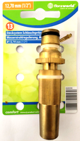 Stecksystem Schlauchspritze Mit Wasserstrahlregulier. Messing Ø 12,70 Mm (1/2'')