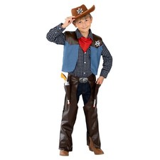 Disfraz de vaquero para niños + 2 pistolas de juguete para niños Salvaje Oeste Western Sheriff Rodeo Halloween