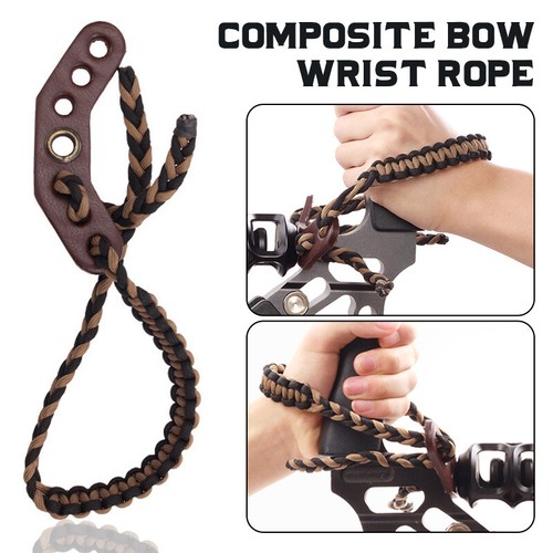 Archery Compound Bow Wrist Sling Braided US Cord Rope Adjustable Hunting Strap - Picture 2 of 12
