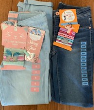 Member's Mark Girl's Favorite Knit Mid Rise Denim Jeans With Fun Accessory