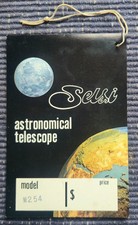 Selsi Astronomical Telescope 254 warranty mail-in postcard from the 1960's.