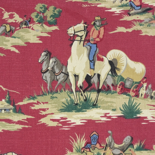 7 Yards Waverly Wild West Stoff Western Cowboys Rodeo rot Polsterung Wohndeko