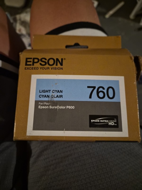 Epson T760520 (760) UltraChrome HD Ink - Light Cyan New expiring  08/2025