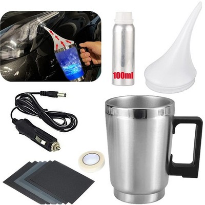 Headlight Restoration Kit Repair Yellow Haze Scratch Polish 100ml UV Coat Car