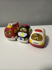 V-Tech Go Go Smart Wheels Rescue Police Car, Fire Truck. Ambulance Set of 3