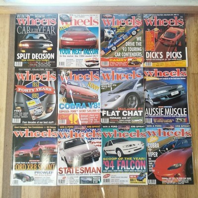 Wheels Magazines 1994 X 12 Bundle-Complete Set vintage-rotary Falcon Commodore 