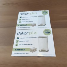 Dekor Plus - Genuine - 4 COUNT Diaper Pail Refills - Holds Up To 2320 Diapers