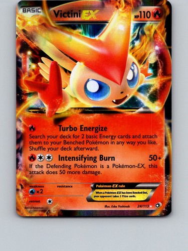 Victini EX 24/113 Holo Ultra Rare Legendary Treasures Pokemon Near Mint
