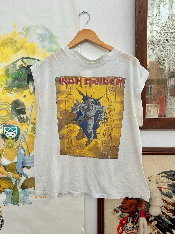 Iron Maiden / Vintage World Slavery Tour 1985 Sleeveless Tee / Size XL / - Image 2 of 4