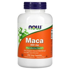 Now Foods Maca 500 mg 250 Veg Capsules GMP Quality Assured, Vegan, Vegetarian