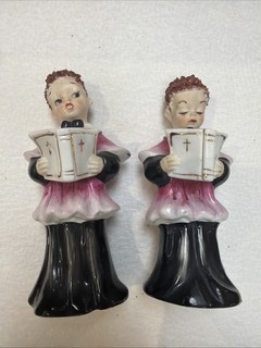 LEFTON Shepard’s Choir Boys #K8266 Black Robes Spaghetti Vintage Christmas