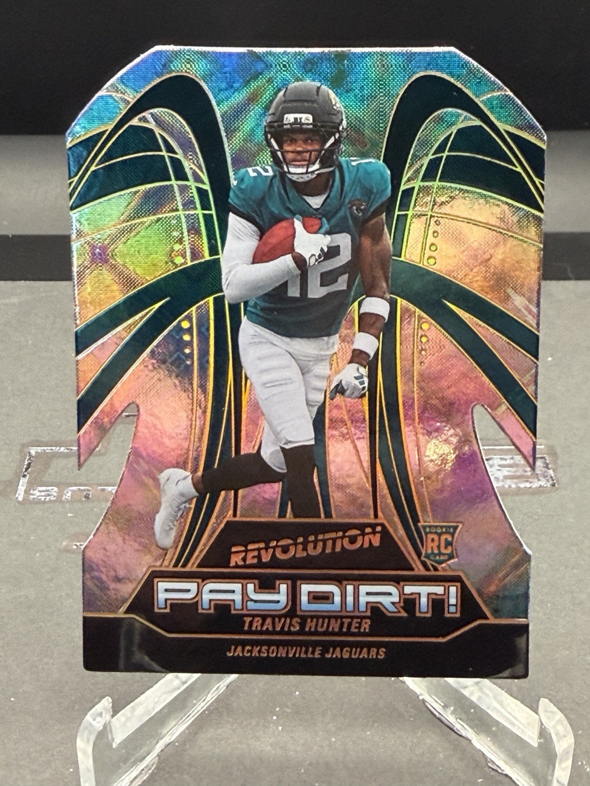 2025 Panini Revolution Travis Hunter RC Pay Dirt Die Cut Galactic /2 Rookie SSP