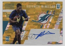 2017 Unparalleled Class of Rookie Yellow Wind Chimes Raekwon McMillan Auto 11ci