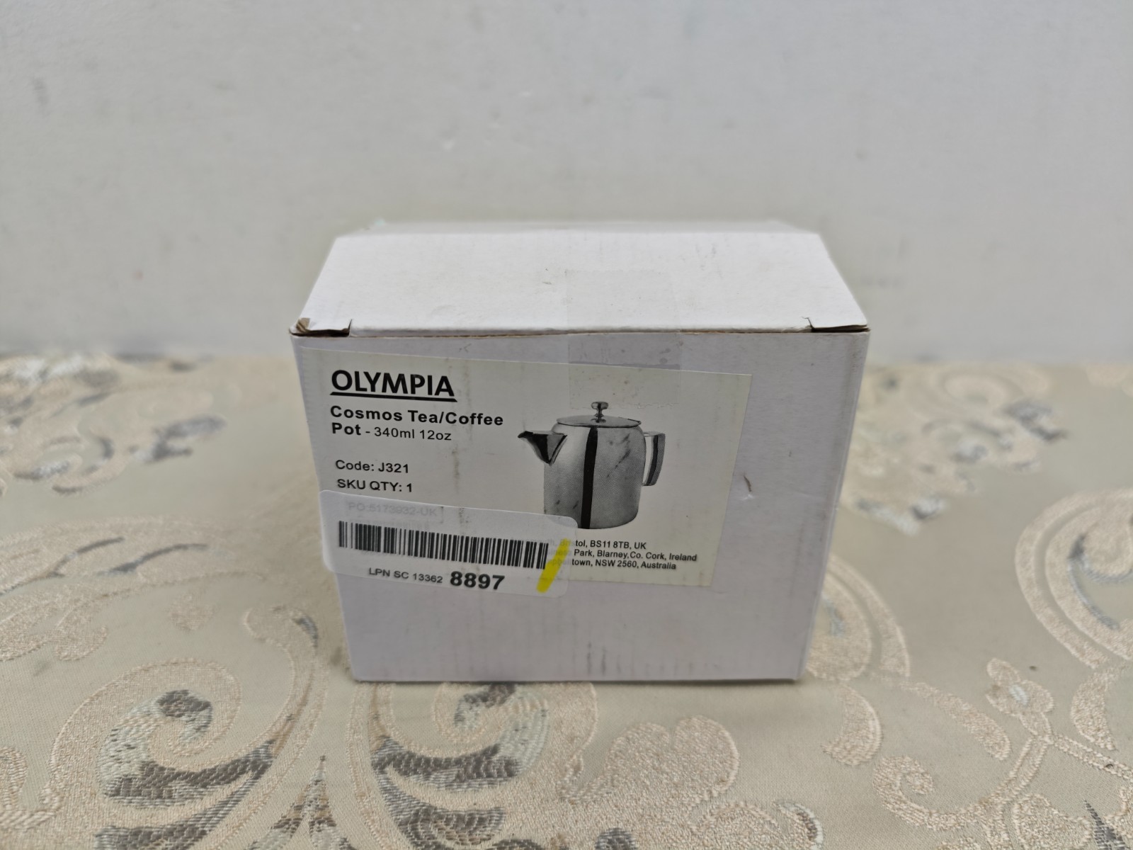 Olympia Cosmos Stainless Steel Teapot 340ml J321
