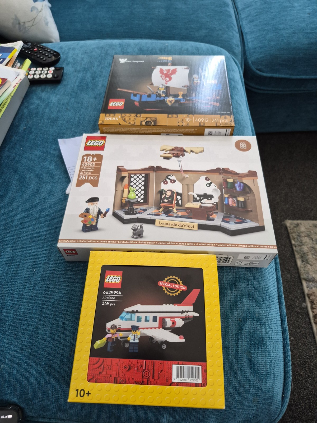 Lego gwp 40912 sea serpent 40902 tribute  leanardo da vinci and 6629994 airplane