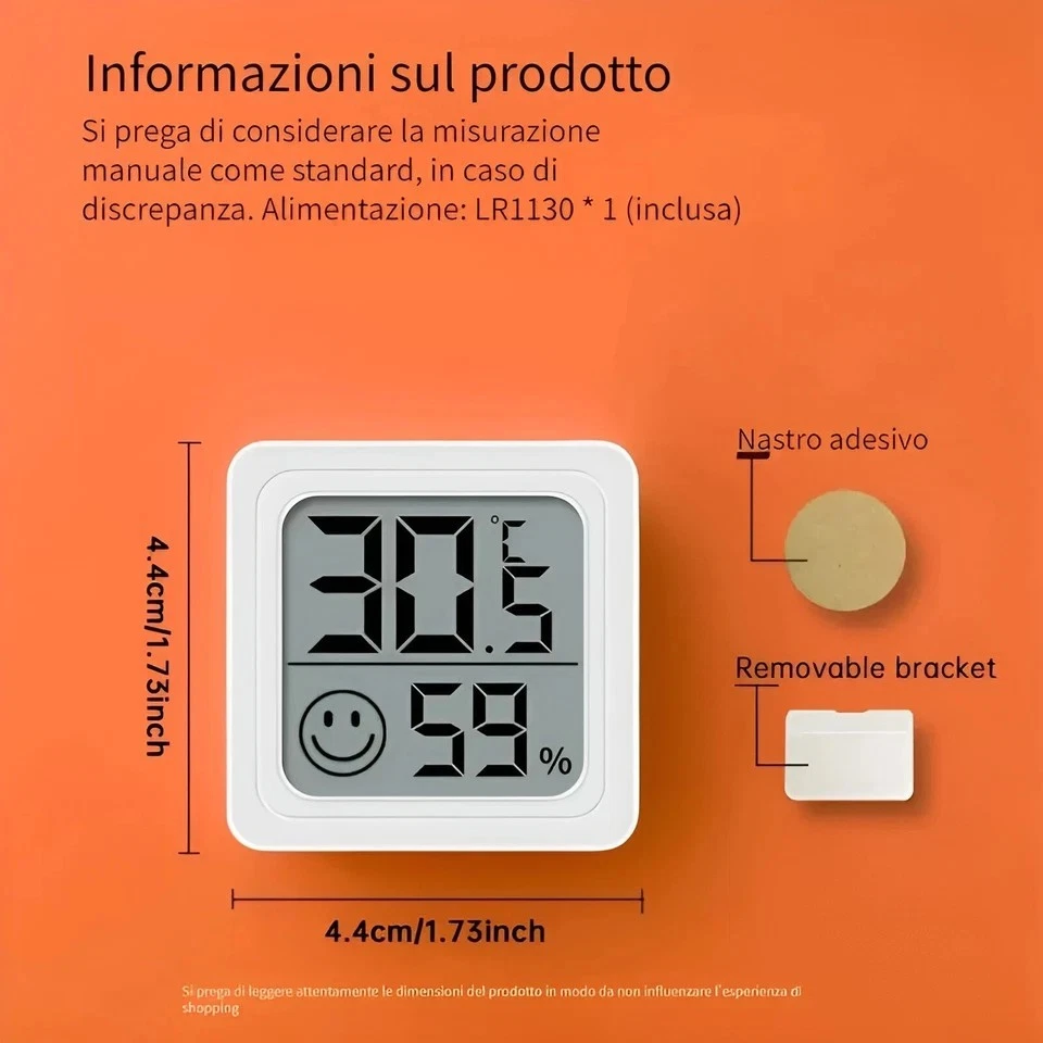 Termometro Temperatura Igrometro Umidità Casa Digitale Interno Esterno Display - Immagine 3 di 3