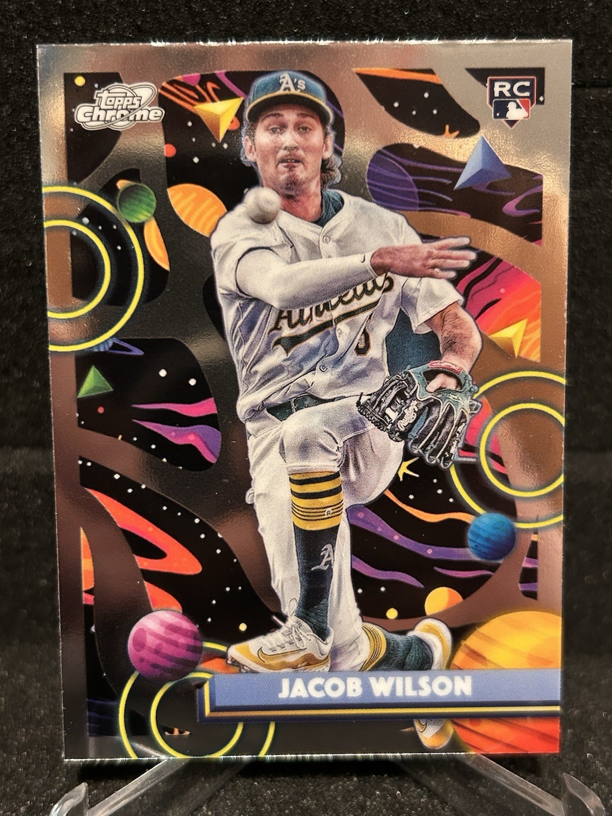 Jacob Wilson RC 2025 Topps Chrome Cosmic Base Rookie Card-#139 Athletics RC