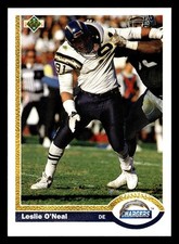 Leslie O'Neal 1991 Upper Deck #168 San Diego Chargers FOOTBALL *081