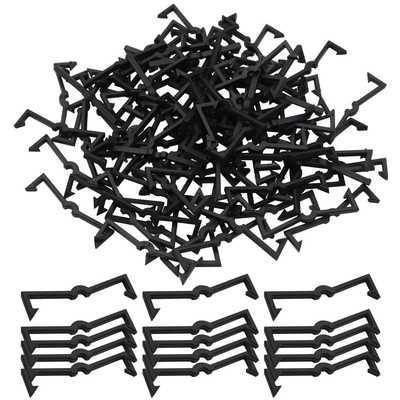 100PCS Pegboard Clips Hook Locks Black Plastic Organizer Accessories for 1/4''and