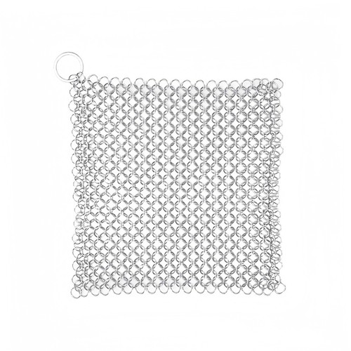 Iron Cast Cleaner Chainmail Scrubber Grill Scraper 304 Stainless Steel 7 inch - Foto 5 di 13