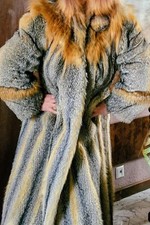 Exklusiver Fuchspelzmantel aus echtem Kitfuchs – Unikat – Gr. 40/42