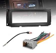 Single Din Radio Installation Dash Kit + Wire Harness For 2002-07 Dodge Caravan