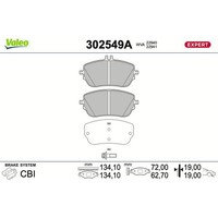 Valeo 302549A Bremsbelagsatz FüR Mercedes Benz A Klasse Cla B Gla W177 V177