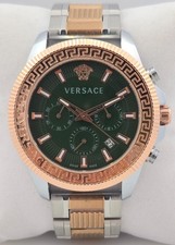 Working Versace Greca Chrono Green Dial - Date Indicator Quartz Men's Wristwatch