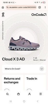 On Cloud X 3 AD Women's Athletic Sneakers Heron Glacier Purple Blue Cushioned