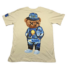 Vincent Van Gogh Bear Shirt Mens Small Beige Super Massive Art Graphic LTD ED
