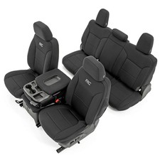 Rough Country Neoprene Seat Covers For Chevy Front Rear Rows Black Rough Country Neoprene Seat Covers For Chevy Front Rear Rows Black
