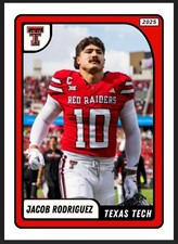 2025 Jacob Rodriguez NCAA Future Stars Rookie Card #10 Texas Tech Red Raiders
