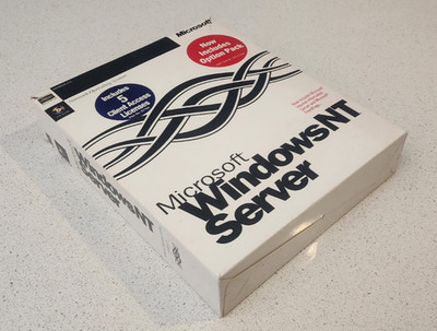 Vintage Microsoft Windows NT Server with 5 Licenses Retail BIG BOX Edition