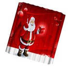 1 Pc Christmas Santa Clause Pattern Bathroom Waterproof Shower Curtains