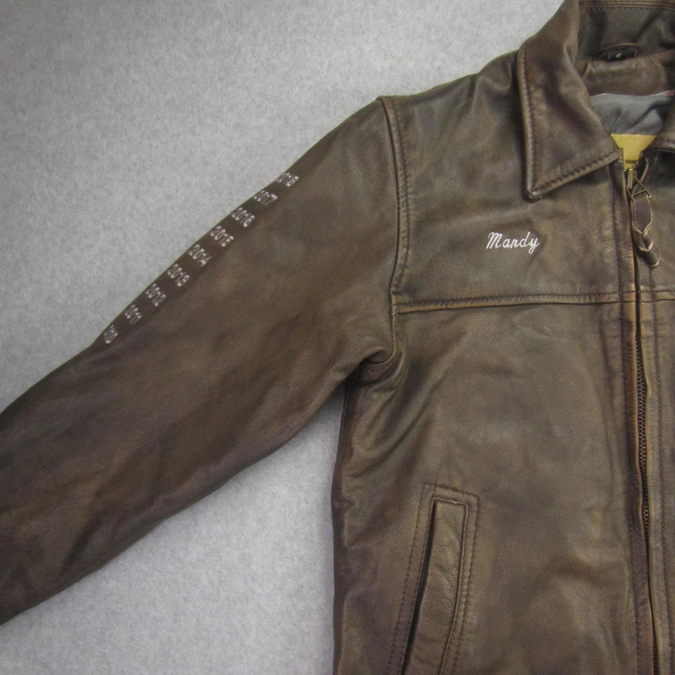 Chaqueta STS Ranchwear para mujer pequeña de cuero NRHA Champion bordada 2010-2018 Foto 4 de 4