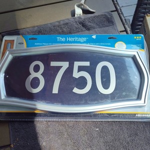 Hillman The Heritage Address Plaque Kit Brushed Nickel 17" x 8-3/8" x 4" 847331 
