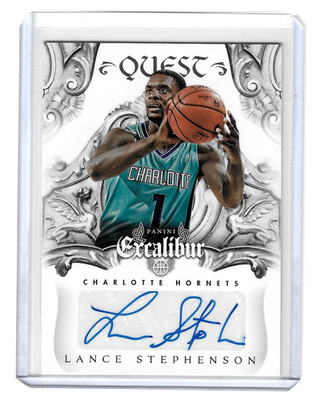 Lance Stephenson Autograph Quest Panini Excalibur Basketball 2014-15 #13  AUTO