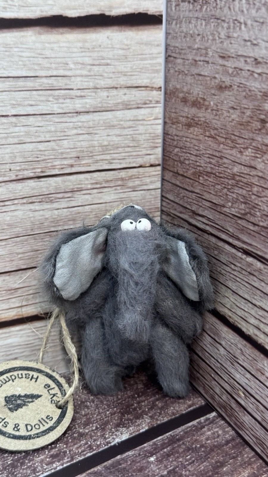 Handmade Plush Elephant Keychain Bag Charm