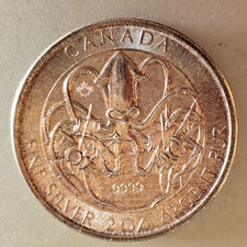 2020 Canada 10 Dollars 9999 Silver 2 Ounce Coin w Kraken