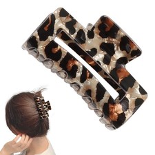 Leopard Claw Hair Clip, Leopard Hair Claw Clips for Women, PVC Leopard Claw C...