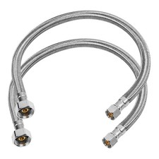 20" Faucet Supply Line, 3/8 inch Comp x 1/2 inch FIP Faucet Connector, Braide...