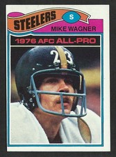 1977 Topps #60 MIKE WAGNER Pittsburgh Steelers - CREASE FREE - 03