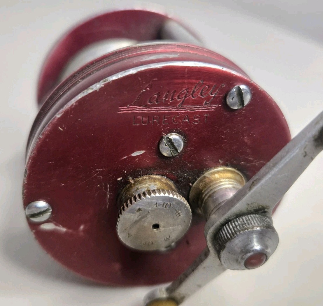 Vintage Langley Lurecast Model 330 KC Burgundy Made In USA | eBay