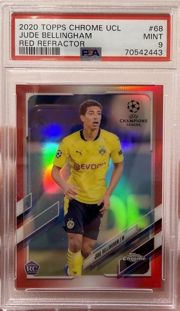 Jude Bellingham 2020 Topps Chrome UEFA Champions League Red Refractor