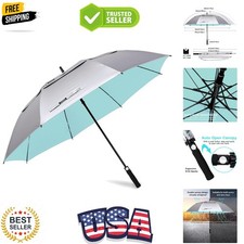 47/54/62/68 Inch UV Protection Golf Umbrella Auto Open Vented Double Canopy O...