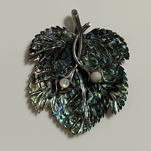 JTV Multi-Color Abalone Shell Rhodium Over Silver Pendant