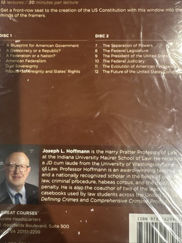 The Great Courses Books That Matter Federalist Papers 2-DVD Set Guidebook NEW - Picture 5 of 12