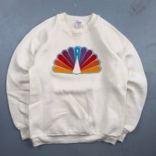 Jerzees 90s Sweatshirt NBC Peacock Graphic Crewneck Raglan USA Made VTG