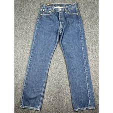 Vintage Levis 501 Womens Jeans 27x30 Dark Wash Straight Leg Made in USA Indigo