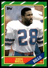 Greg Bell 1986 Topps #386 Buffalo Bills 32871 Football Card